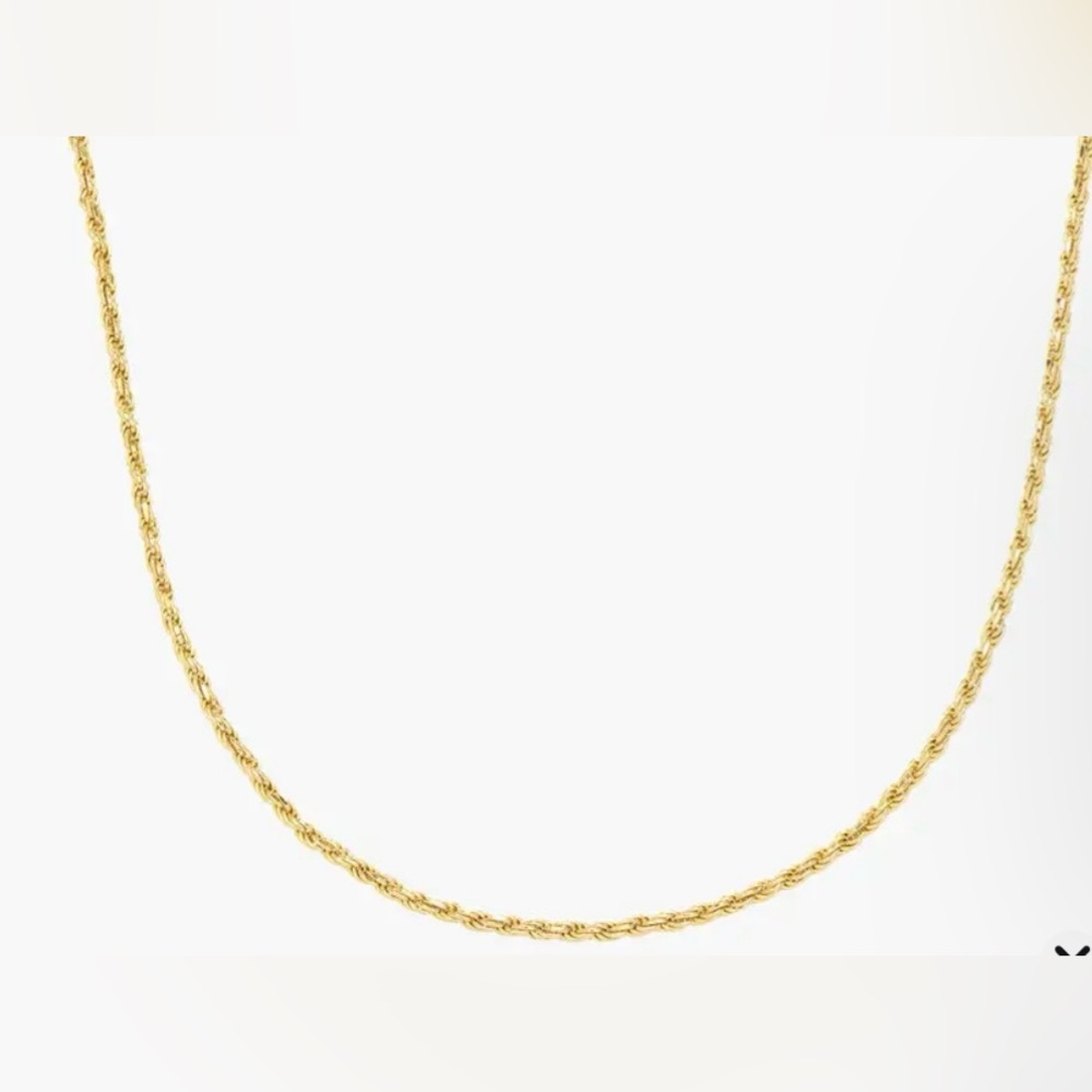 Oak and Luna - 16” ROPE CHAIN NECKLACE - GOLD VERMEIL